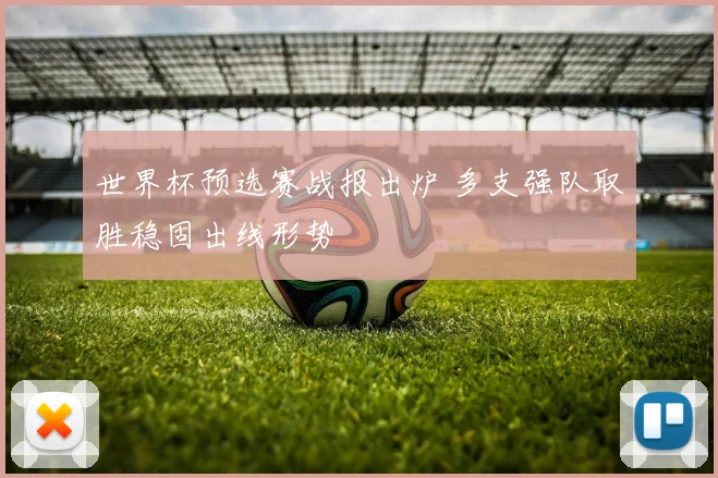 世界杯预选赛战报出炉 多支强队取胜稳固出线形势